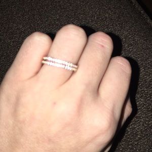 Rose Gold CZ wedding bands